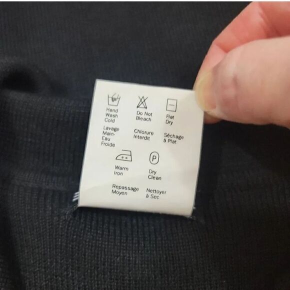 Vintage 90's Y2K Esprit de Corp Wool Button Down Belted Knit Dress Size Medium - Picture 7 of 8